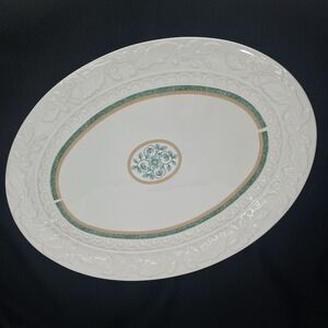 Vintage Pfaltzgraff French Quarter  18" Oval Serving Platter with Oak Leaves USA